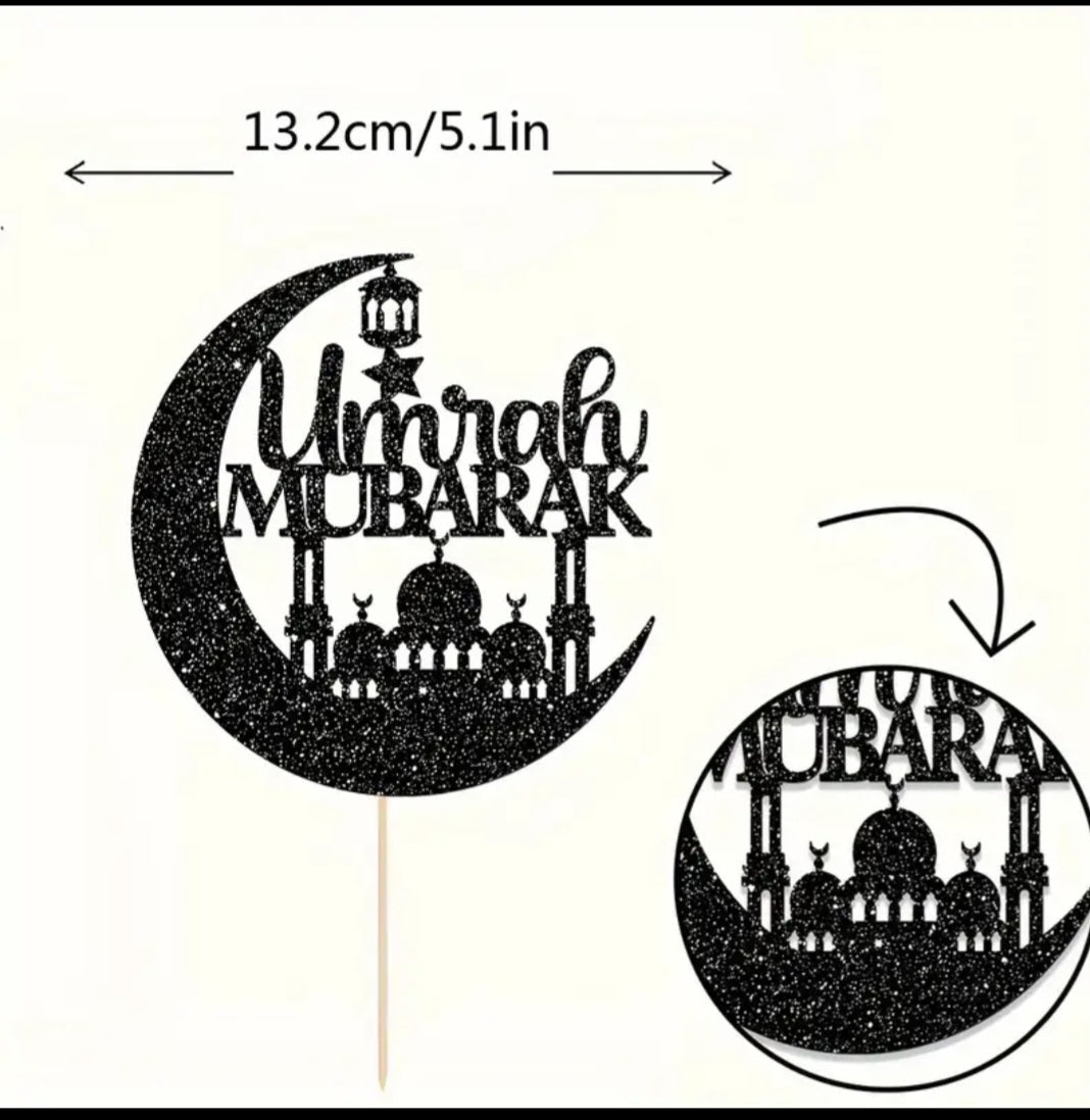 Umrah Mubarak Cake Topper