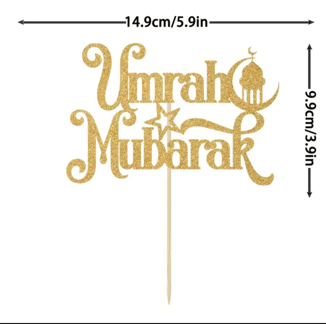 Umrah Mubarak cake topper