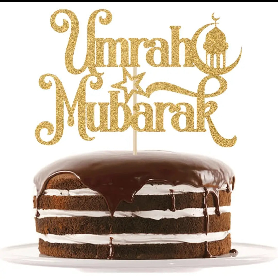 Umrah Mubarak cake topper
