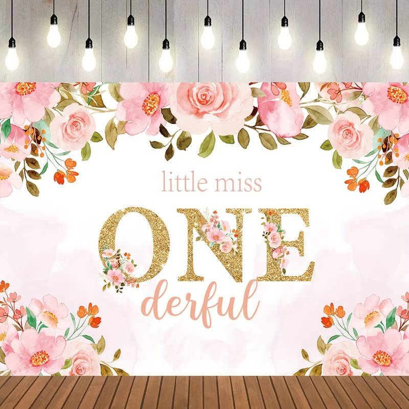 Roze Achtergrond Little Miss One