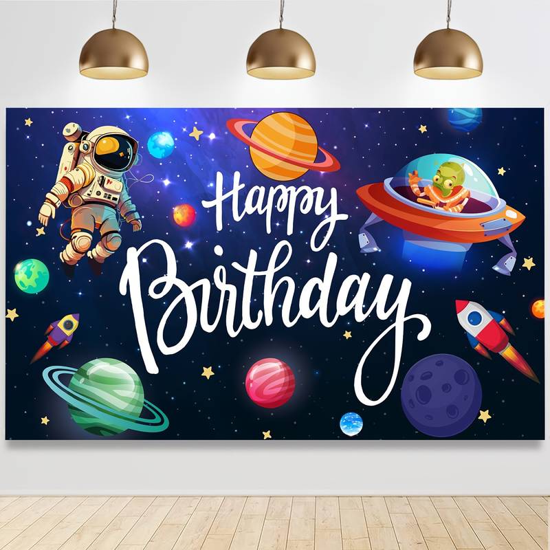 Astronaut achtergrond happy birthday