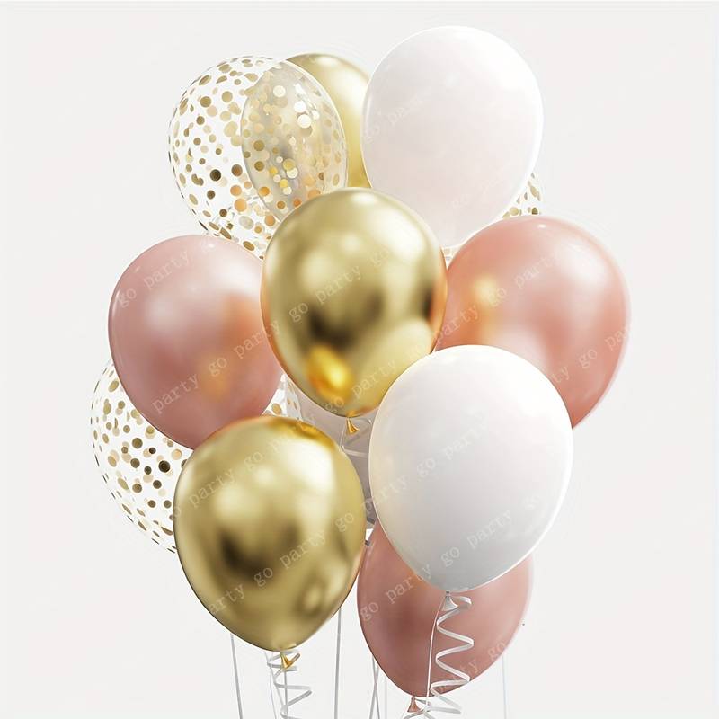 Gouden Roze Witte Ballonnen