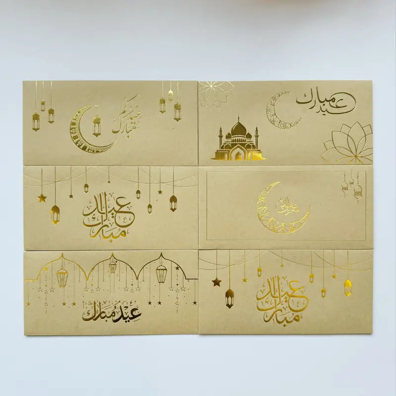 Eid Mubarak enveloppen in gouden kleur