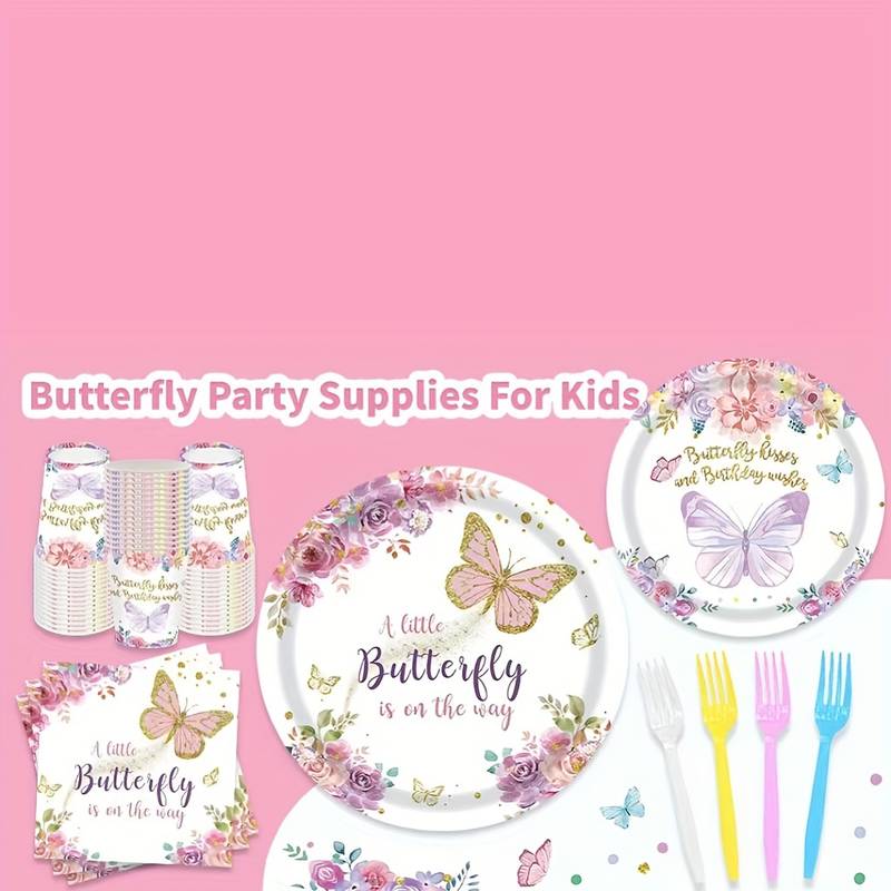 Vlinder thema bestek set