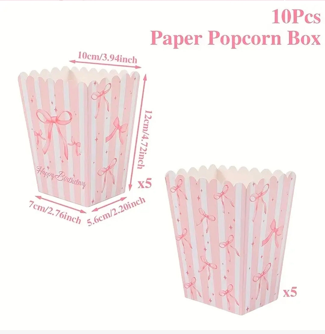 Roze strik, popcornzak