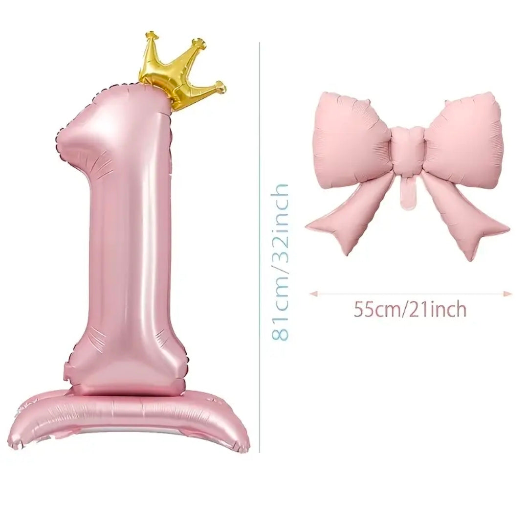 Roze strik ballon 1.