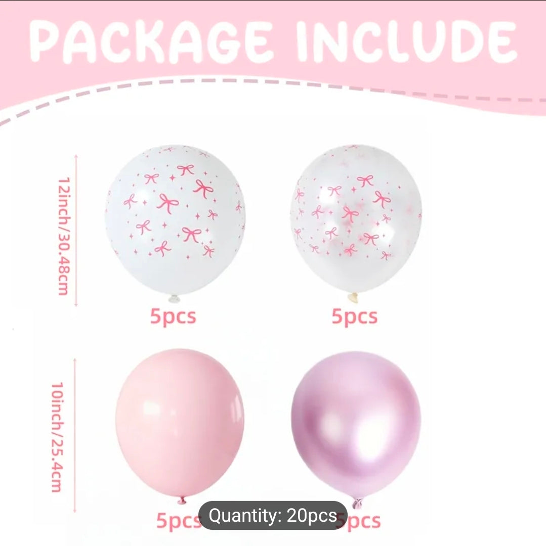 Roze Strik Ballonnen set